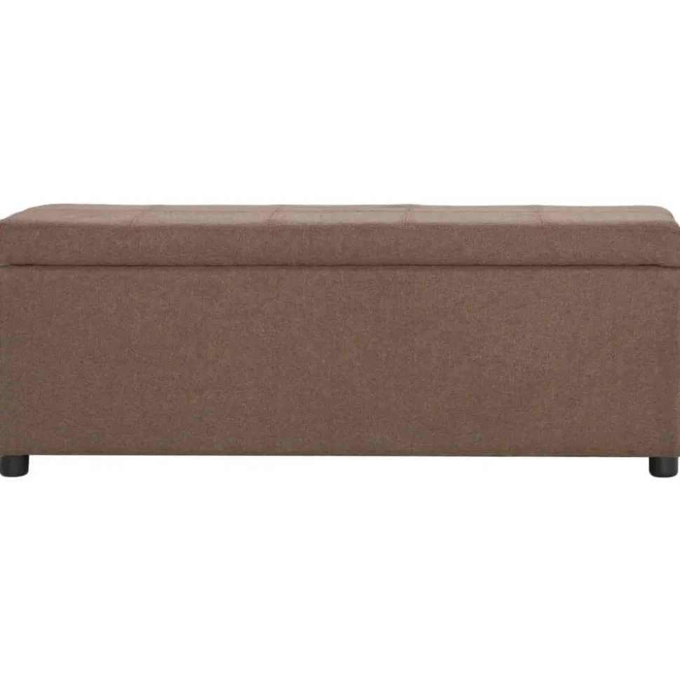 vidaXL Bankje met opbergvak 116 cm polyester bruin
