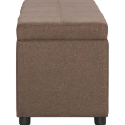 vidaXL Bankje met opbergvak 116 cm polyester bruin