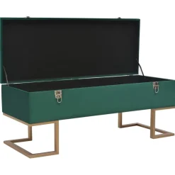 vidaXL Bankje met opbergvak 105 cm fluweel groen