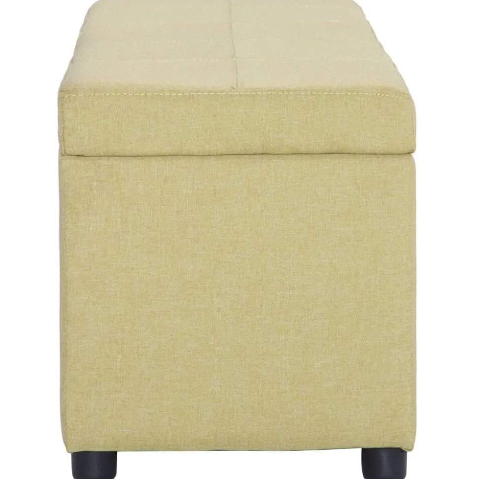 vidaXL Bankje met opbergvak 116 cm polyester groen