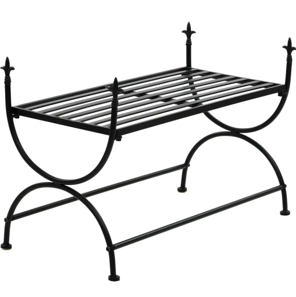 vidaXL Bankje vintage stijl 83x42x55 cm metaal zwart