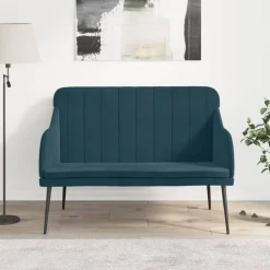 vidaXL Bankje 110x76x80 cm fluweel blauw