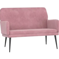 vidaXL Bankje 108x79x79 cm fluweel roze