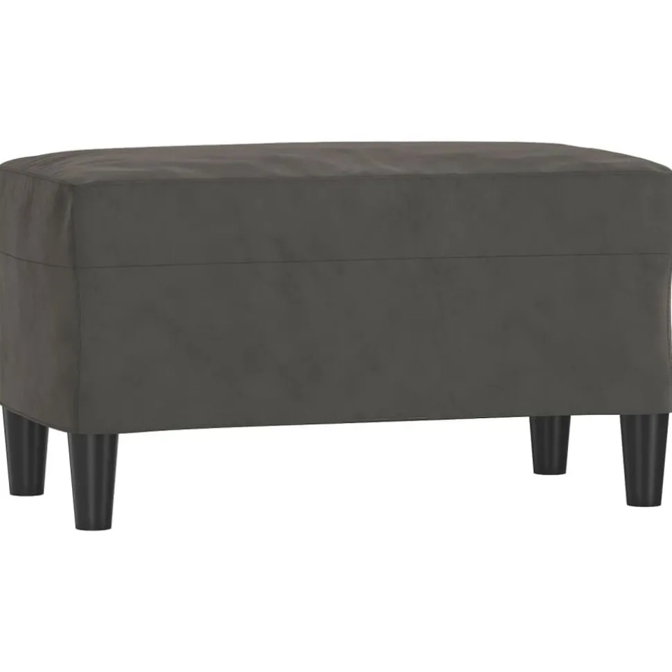 vidaXL Bankje 70x35x41 cm fluweel donkergrijs