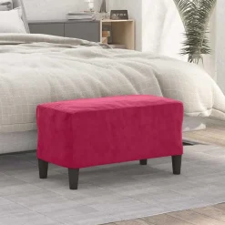 vidaXL Bankje 70x35x41 cm fluweel wijnrood