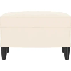 vidaXL Bankje 70x35x41 cm fluweel crèmekleurig