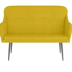 vidaXL Bankje 110x76x80 cm fluweel geel
