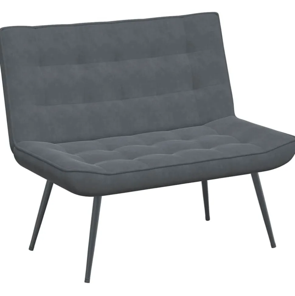 vidaXL Bankje 110x74x84 cm fluweel donkergrijs