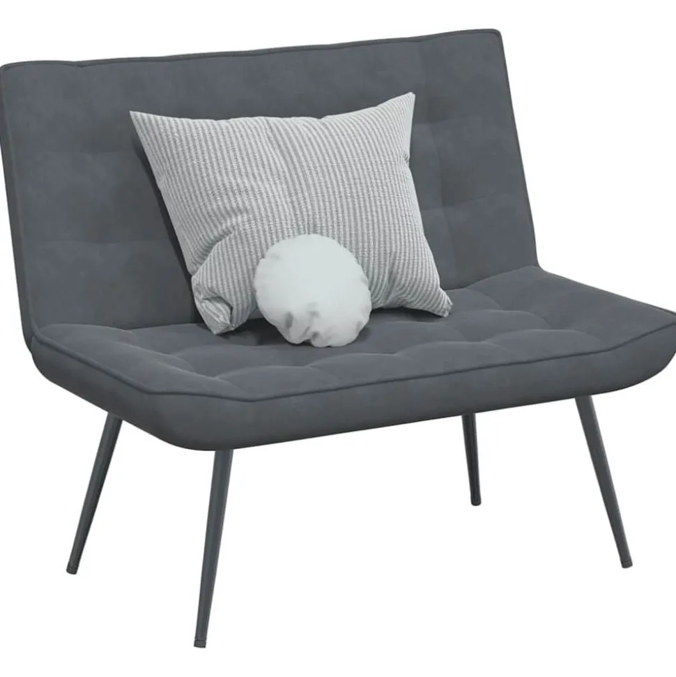 vidaXL Bankje 110x74x84 cm fluweel donkergrijs