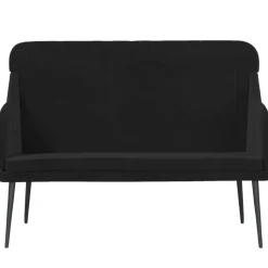 vidaXL Bankje 110x76x80 cm fluweel zwart