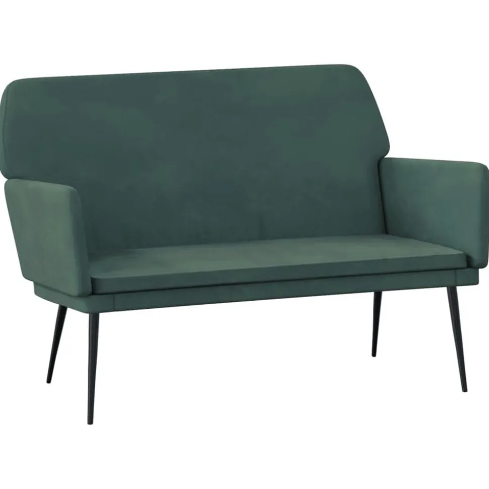 vidaXL Bankje 108x79x79 cm fluweel donkergroen