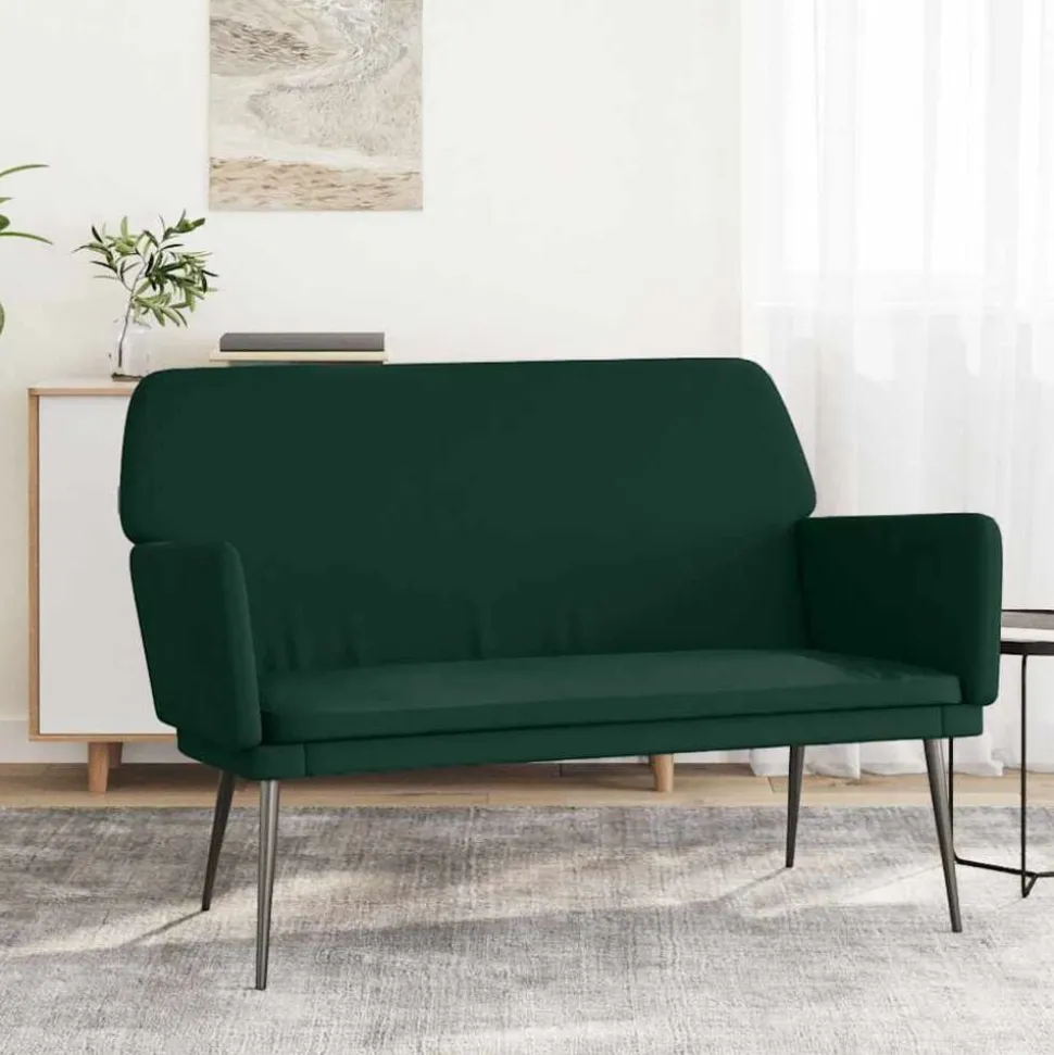 vidaXL Bankje 108x79x79 cm fluweel donkergroen