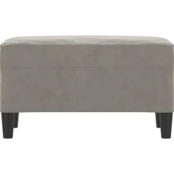 vidaXL Bankje 70x35x41 cm fluweel lichtgrijs