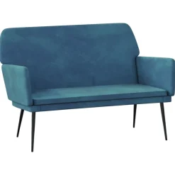 vidaXL Bankje 108x79x79 cm fluweel blauw