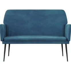 vidaXL Bankje 108x79x79 cm fluweel blauw