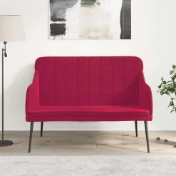 vidaXL Bankje 110x76x80 cm fluweel wijnrood