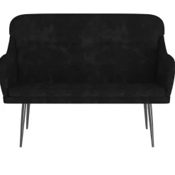 vidaXL Bankje 110x76x80 cm fluweel zwart