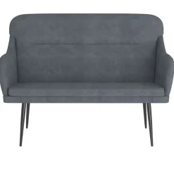 vidaXL Bankje 110x76x80 cm fluweel donkergrijs