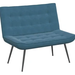 vidaXL Bankje 110x74x84 cm fluweel blauw
