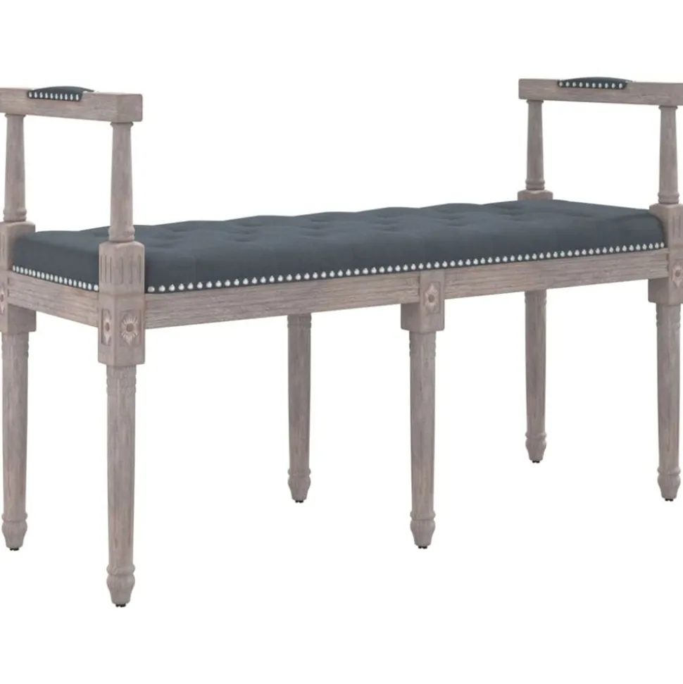 vidaXL Bankje 110x40x70 cm fluweel donkergrijs