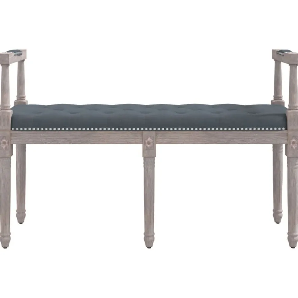 vidaXL Bankje 110x40x70 cm fluweel donkergrijs