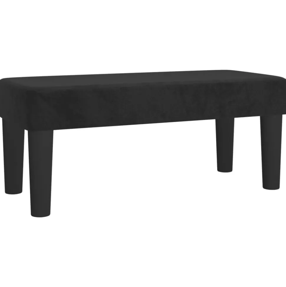 vidaXL Bankje 70x30x30 cm fluweel zwart