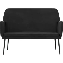 vidaXL Bankje 108x79x79 cm fluweel zwart