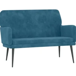 vidaXL Bankje 108x79x79 cm fluweel blauw
