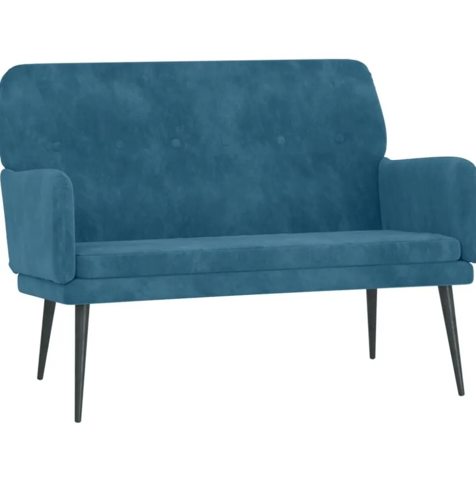 vidaXL Bankje 108x79x79 cm fluweel blauw