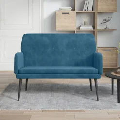 vidaXL Bankje 108x79x79 cm fluweel blauw