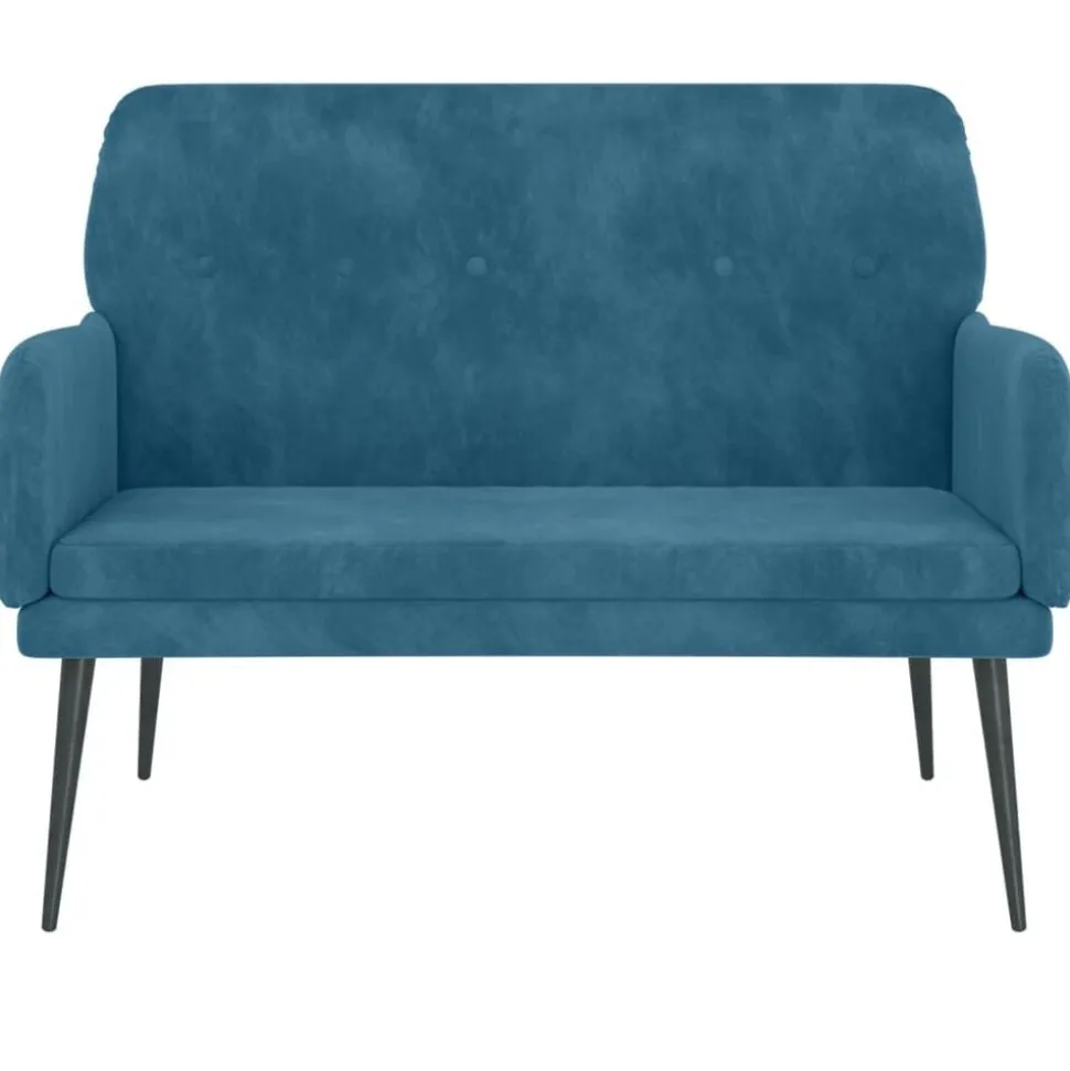 vidaXL Bankje 108x79x79 cm fluweel blauw