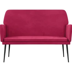 vidaXL Bankje 108x79x79 cm fluweel wijnrood