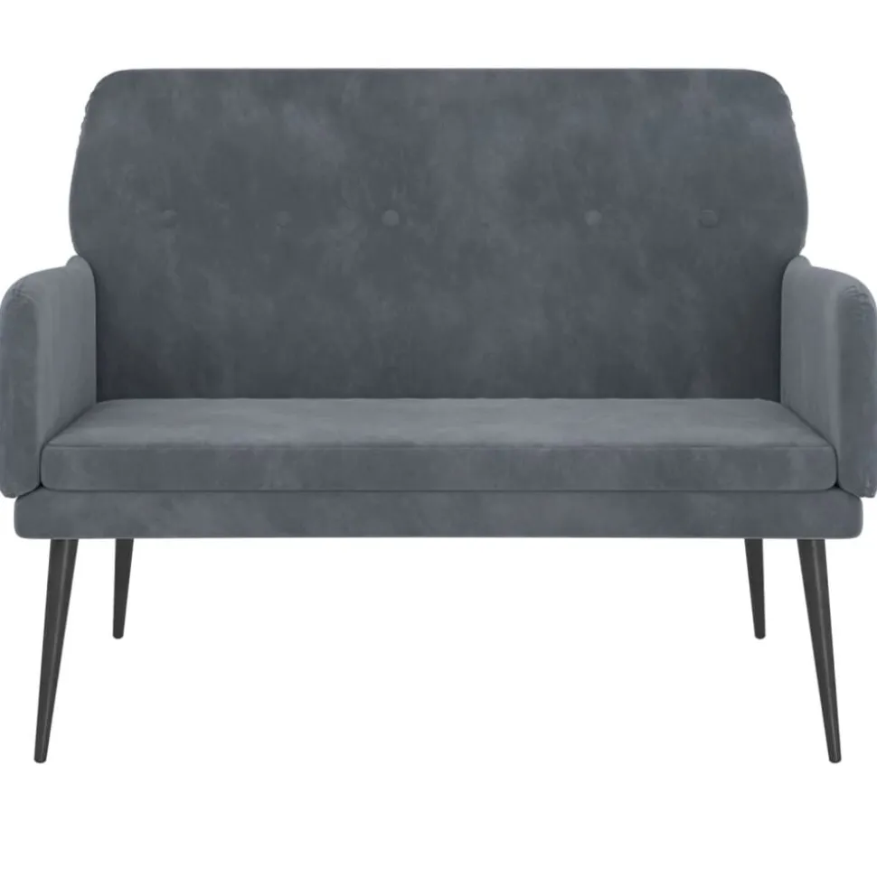vidaXL Bankje 108x79x79 cm fluweel donkergrijs