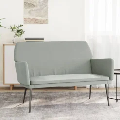 vidaXL Bankje 108x79x79 cm fluweel lichtgrijs