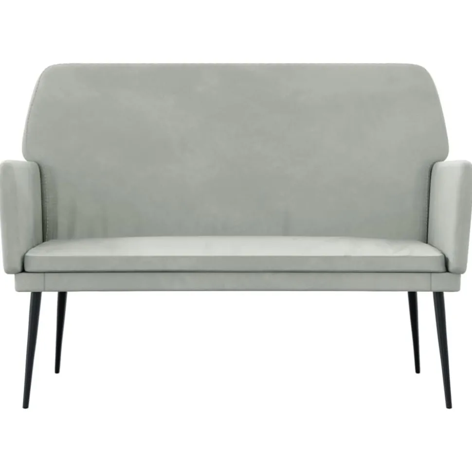 vidaXL Bankje 108x79x79 cm fluweel lichtgrijs