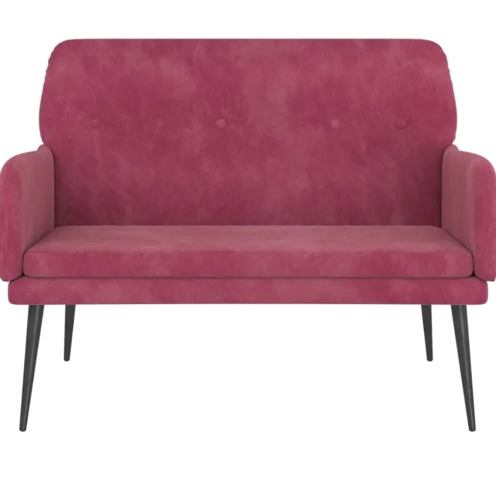 vidaXL Bankje 108x79x79 cm fluweel wijnrood