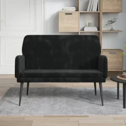 vidaXL Bankje 108x79x79 cm fluweel zwart