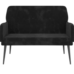 vidaXL Bankje 108x79x79 cm fluweel zwart