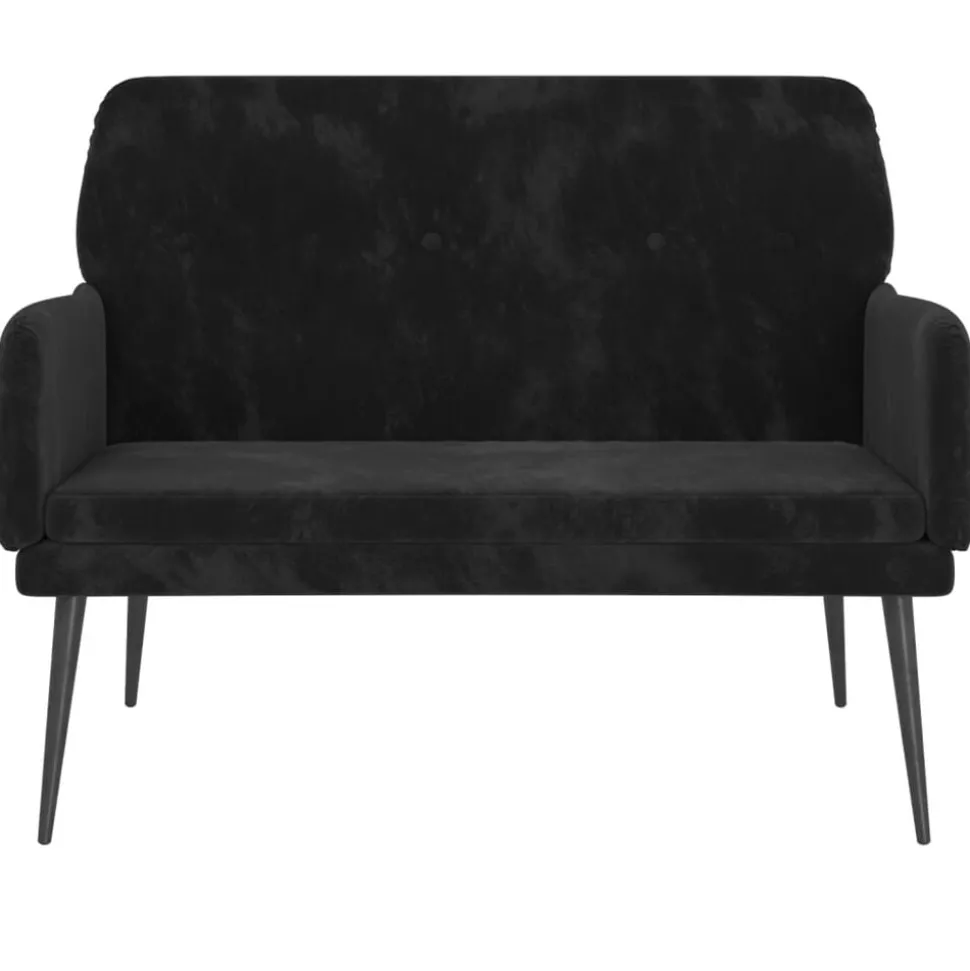 vidaXL Bankje 108x79x79 cm fluweel zwart