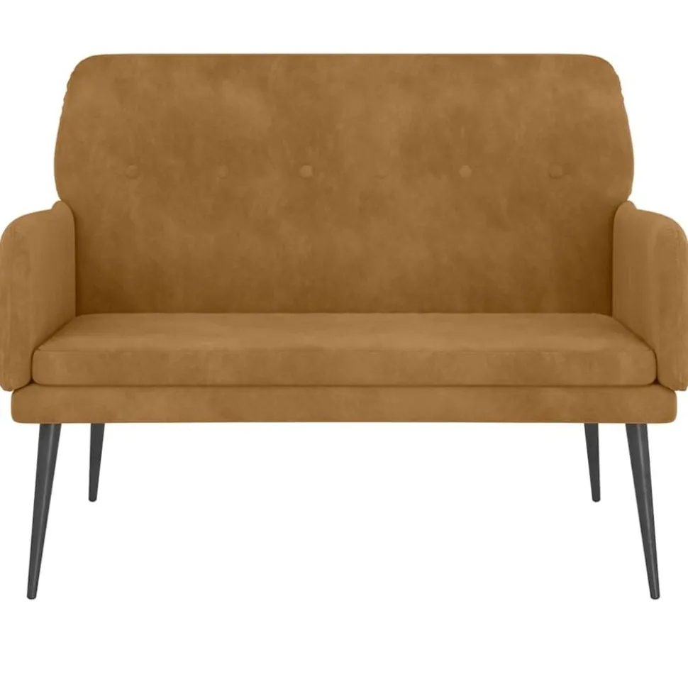 vidaXL Bankje 108x79x79 cm fluweel bruin