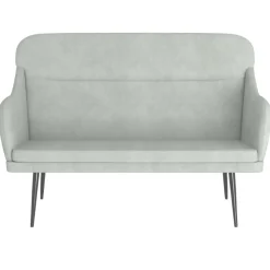 vidaXL Bankje 110x76x80 cm fluweel lichtgrijs