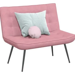 vidaXL Bankje 110x74x84 cm fluweel roze