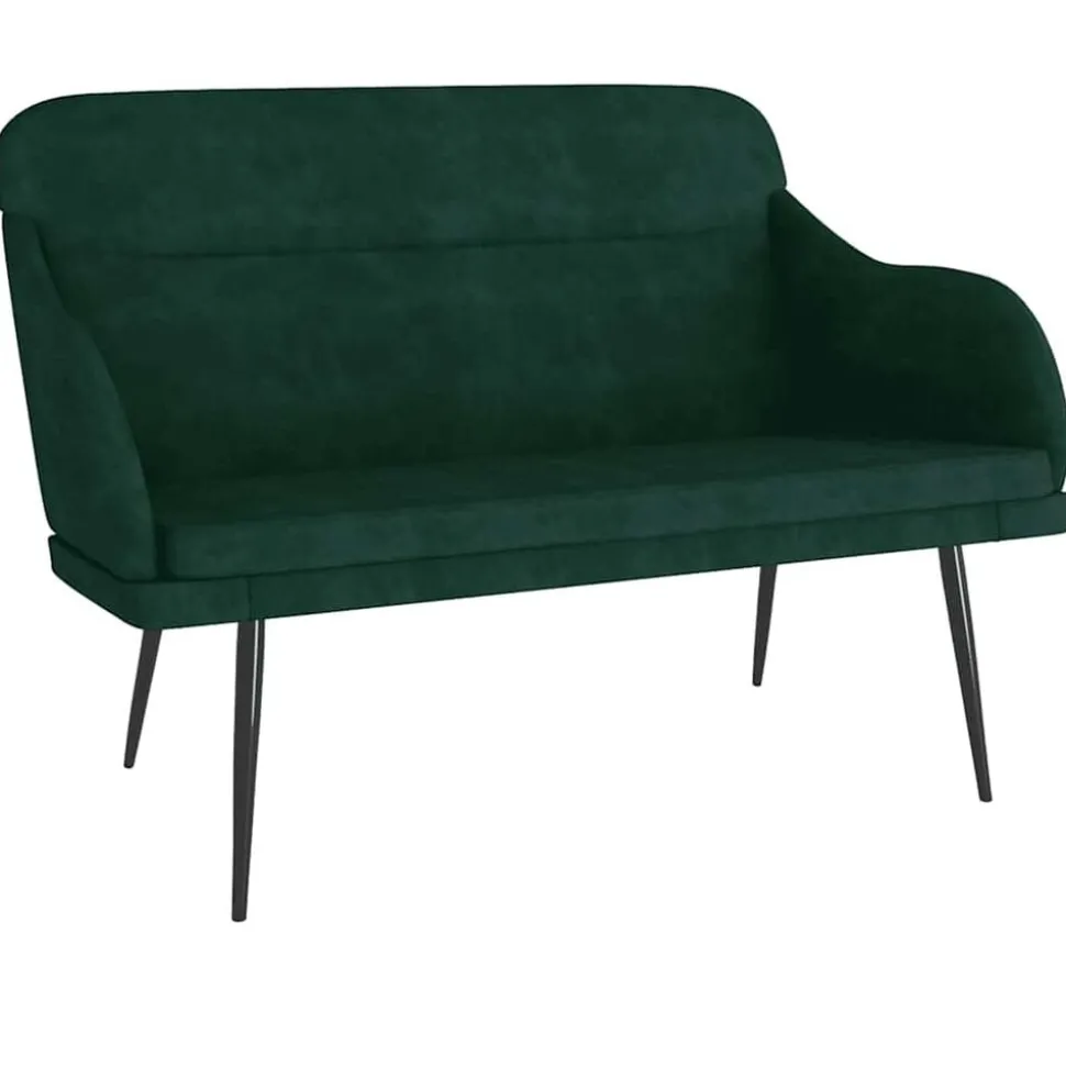 vidaXL Bankje 110x76x80 cm fluweel donkergroen