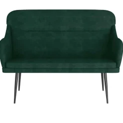 vidaXL Bankje 110x76x80 cm fluweel donkergroen