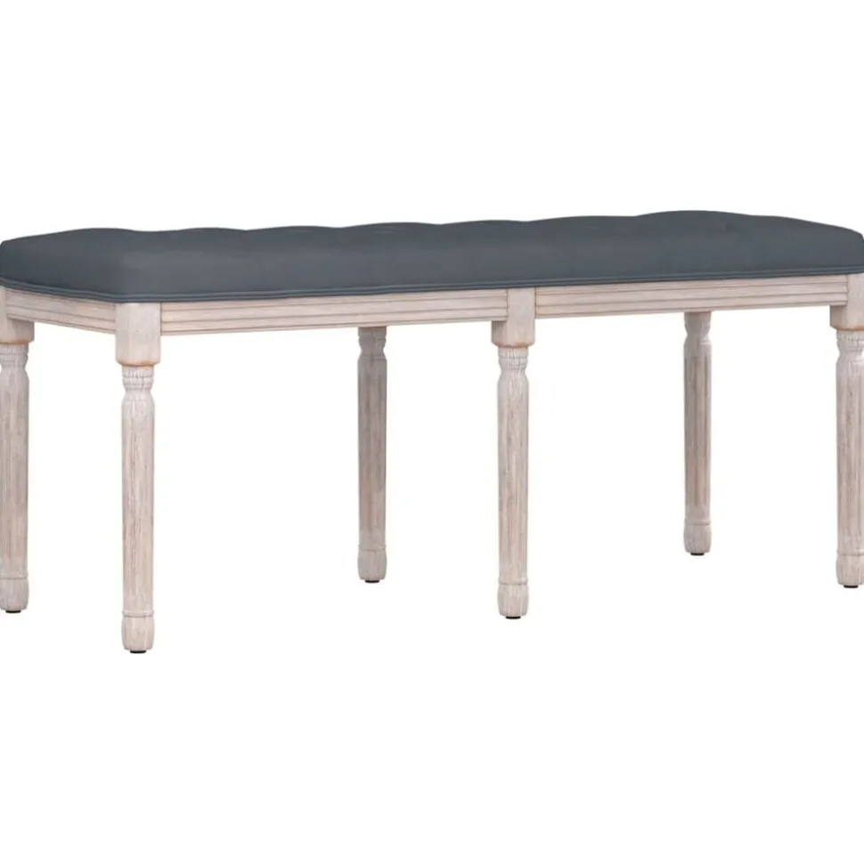 vidaXL Bankje 110x40x49 cm fluweel donkergrijs