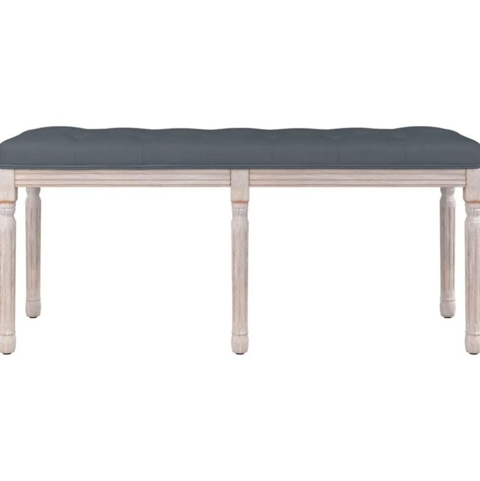 vidaXL Bankje 110x40x49 cm fluweel donkergrijs