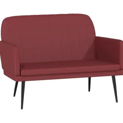 vidaXL Bankje 107x80x81 cm kunstleer wijnrood