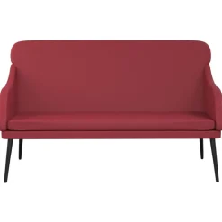 vidaXL Bankje 110x76x80 cm kunstleer wijnrood