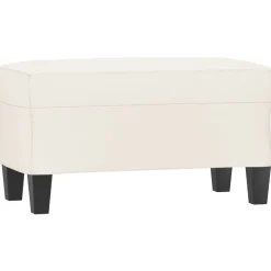 vidaXL Bankje 70x35x41 cm kunstleer crèmekleurig