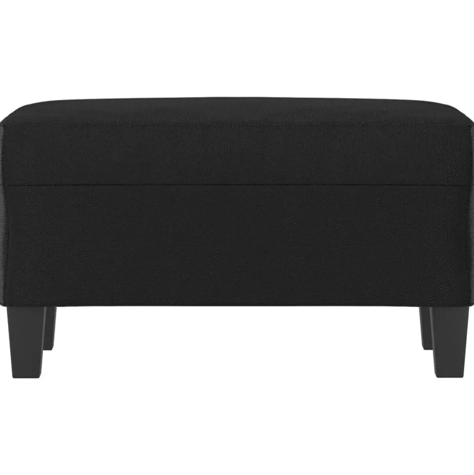 vidaXL Bankje 70x35x41 cm kunstleer zwart